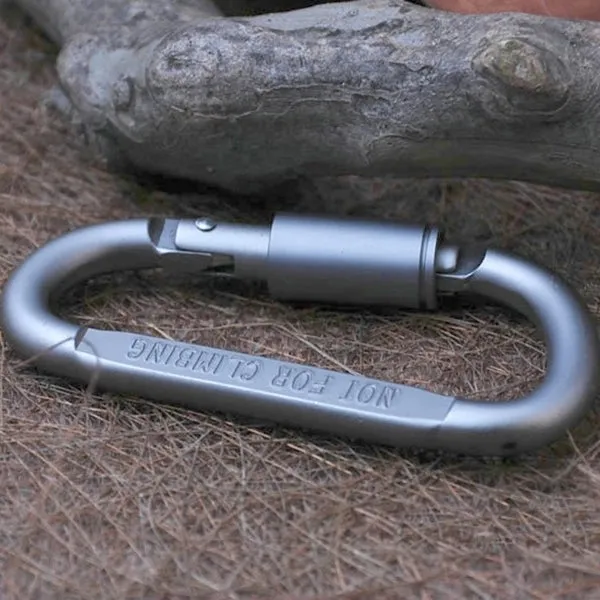 2PCS Multi-function High Quality Aluminum Alloy D Shape Camping  Hang Buckle Carabiner