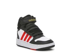 Adidas Hoops 3 Mid sneakers, black/red/white