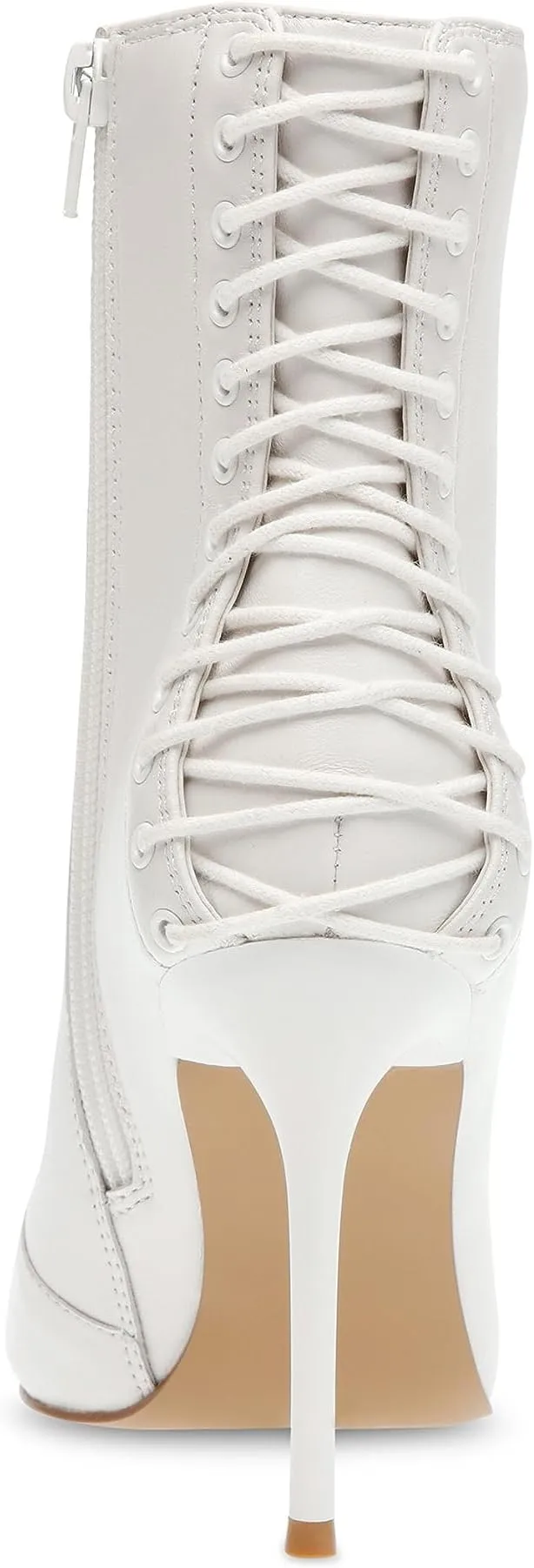 Allnight Steve Madden Lace-Up Boots, White Leather