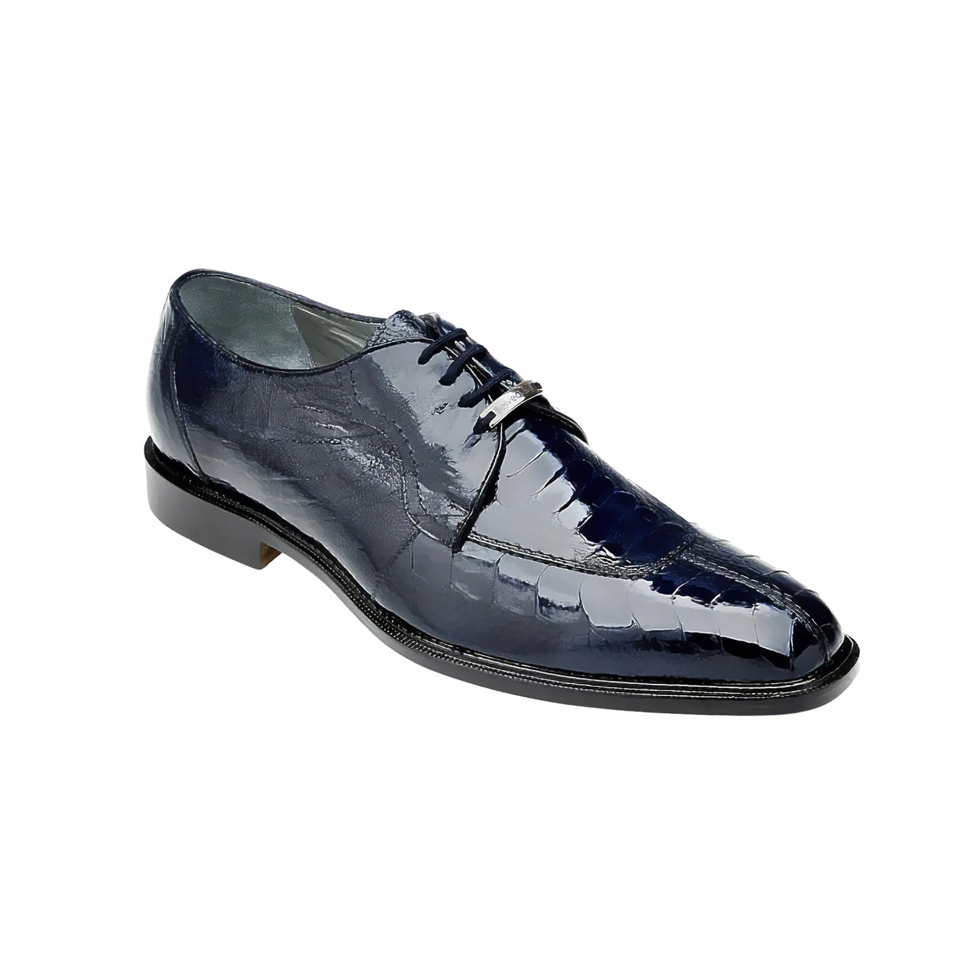 Belvedere Siena in Navy Blue Genuine Ostrich Leg Oxfords