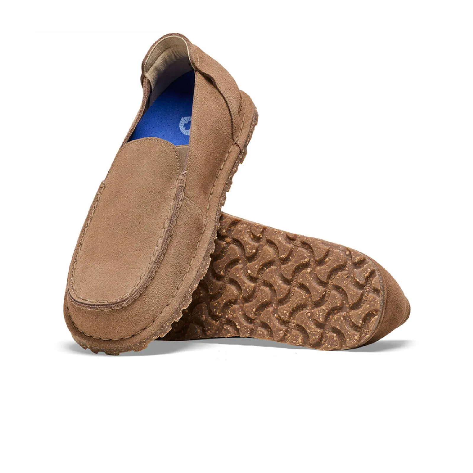 Birkenstock Utti Deep Blue Slip On (Men) - Taupe Suede