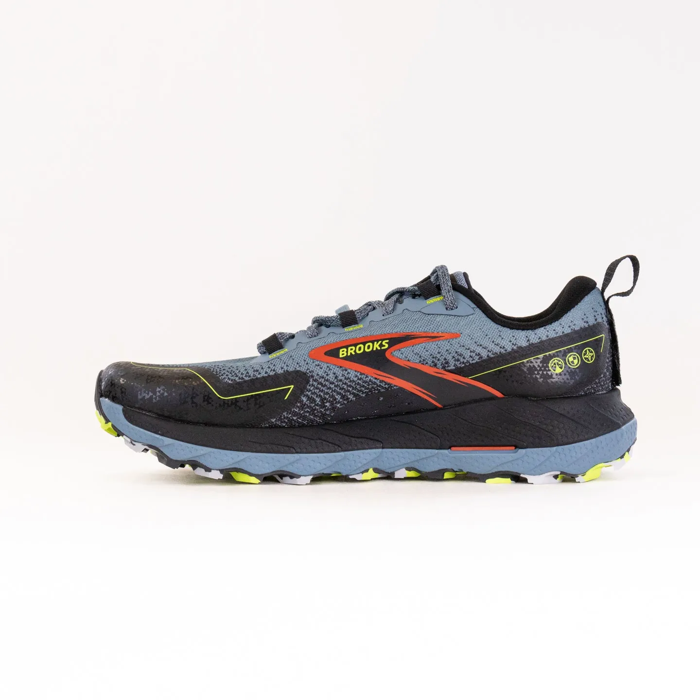 Brooks Cascadia 18 (Men's) - Citadel/Ebony/Lime