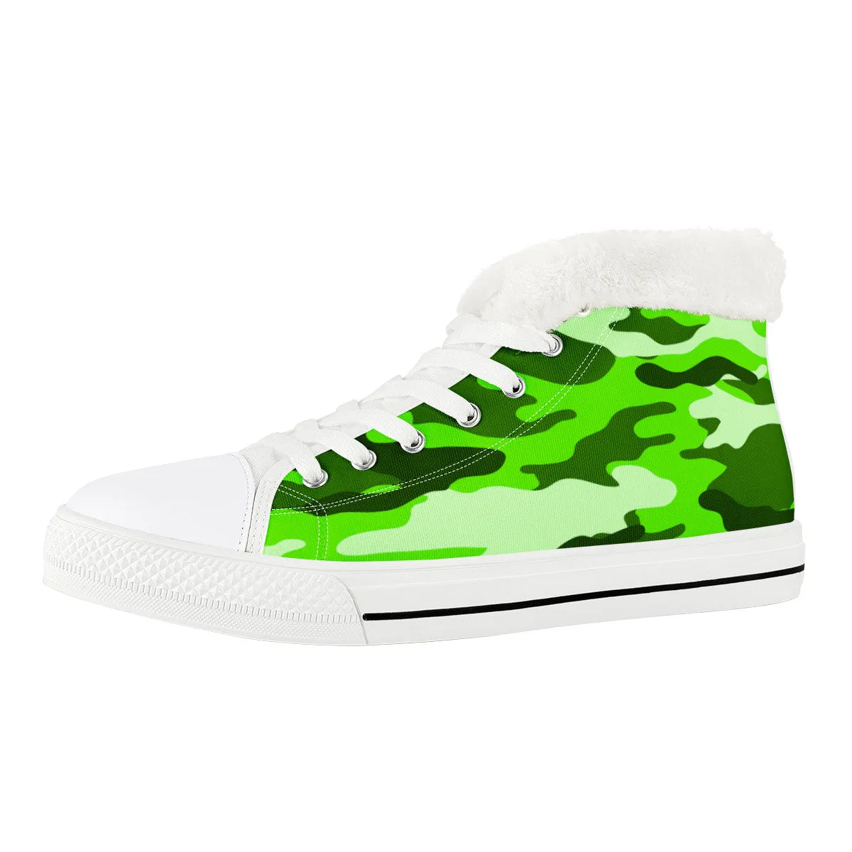 CAMOUFLAGE GREENFLUO WINTER CASUAL SHOES