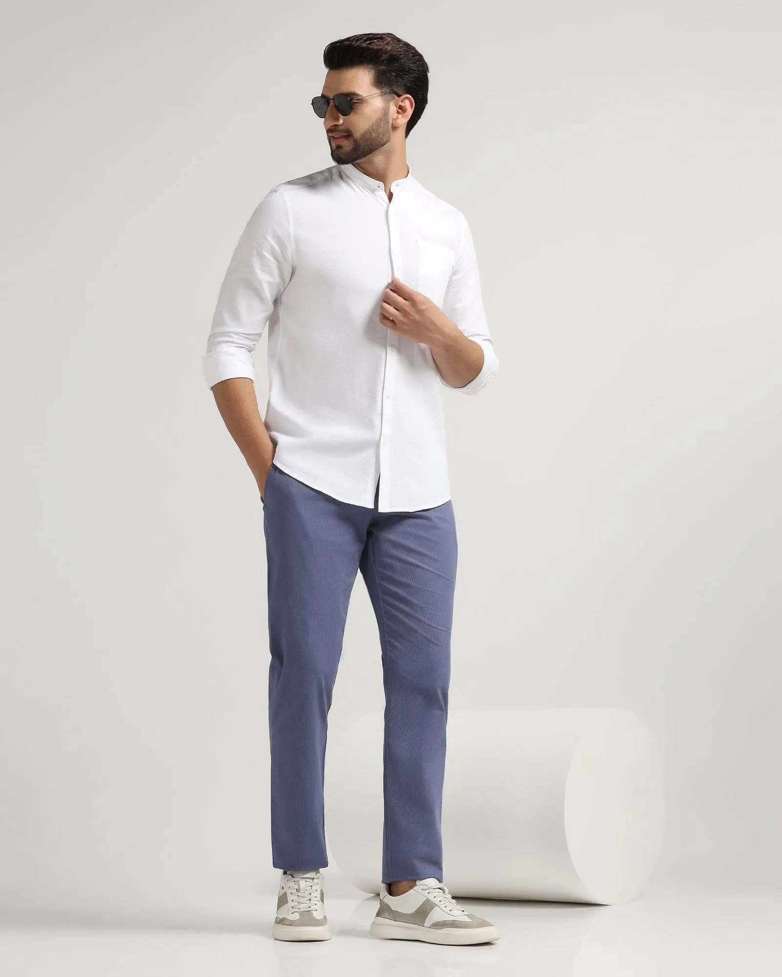 Casual White Solid Shirt - Colt