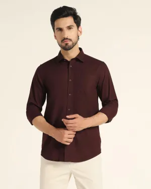 Casual Wine Solid Shirt - Lure