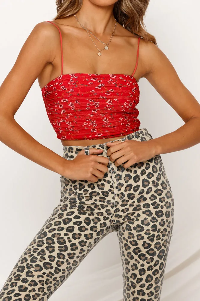 Cherish The Day Crop Top Red