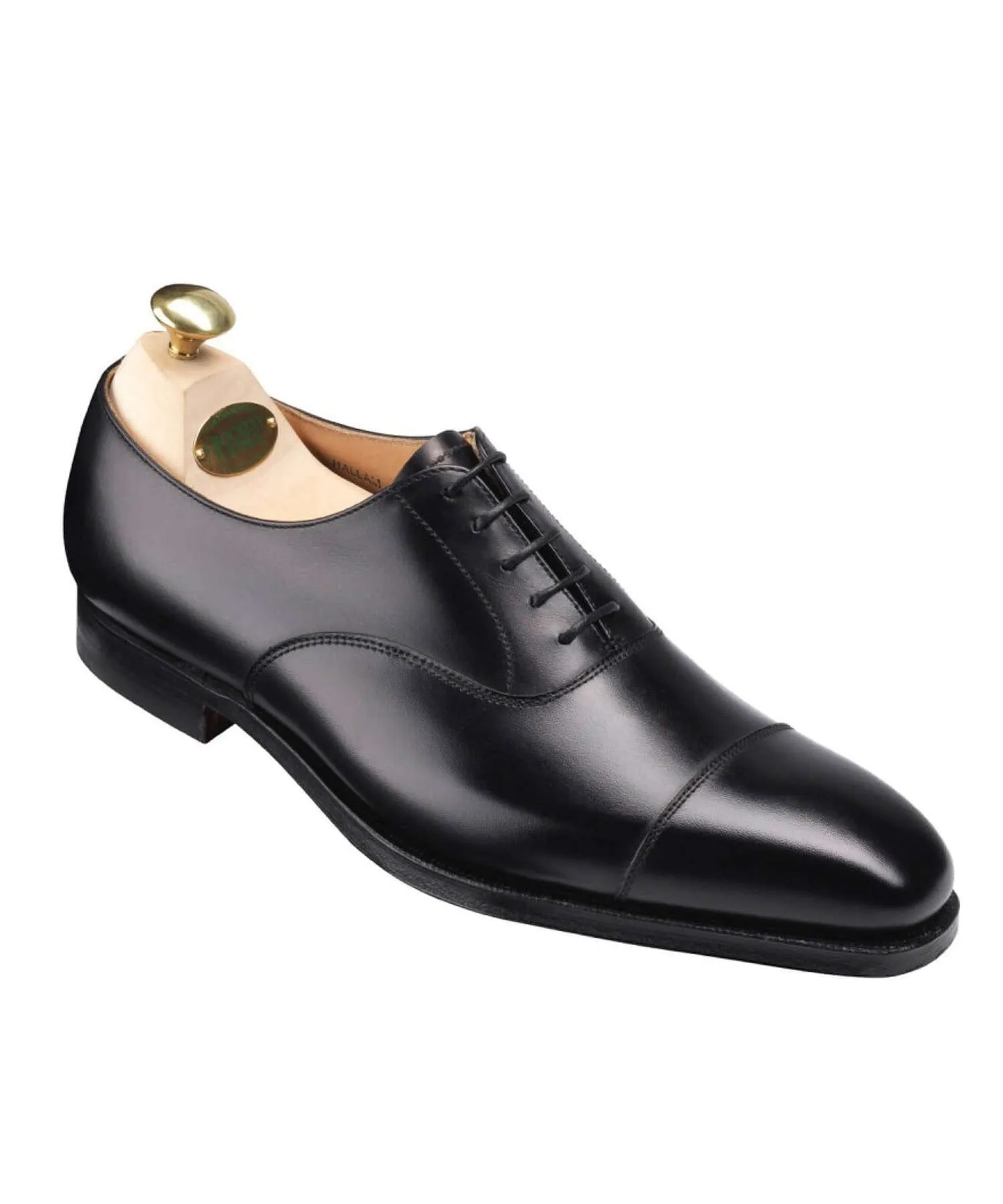 Crockett and Jones Hallam Cap-toe Shoe in Black