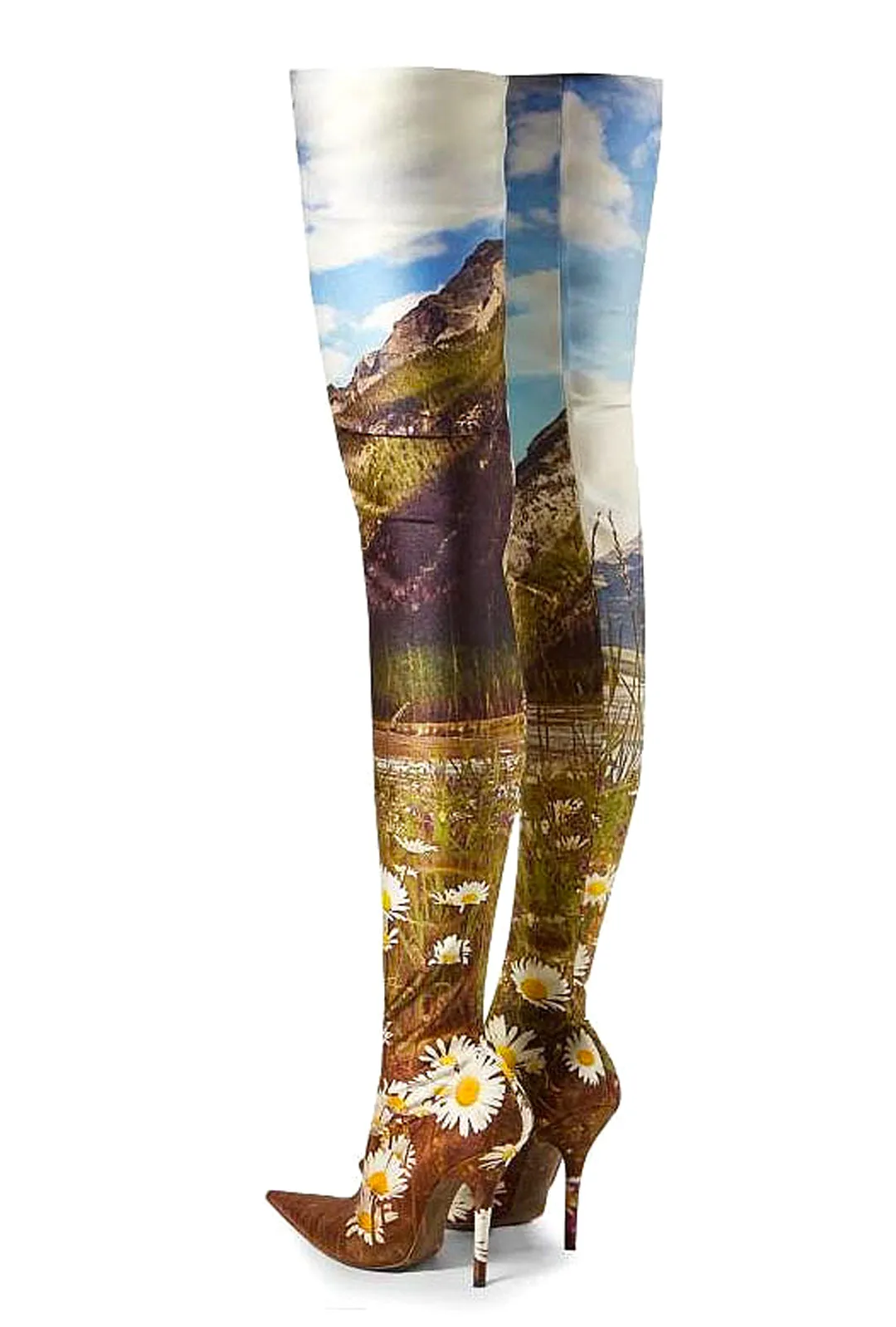 DALILA - SCENIC PRINT STOCKING BOOTS