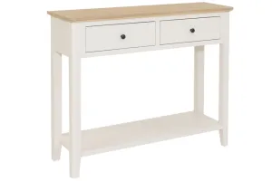 Eimear - Cream And Oak 2 Drawer Console Table