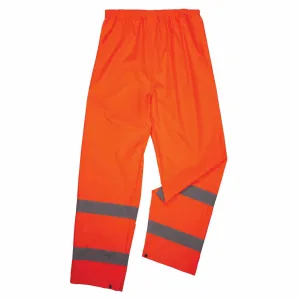 Ergodyne 25449 8916 5XL Orange Class E Lightweight Hi-Vis Rain Pants