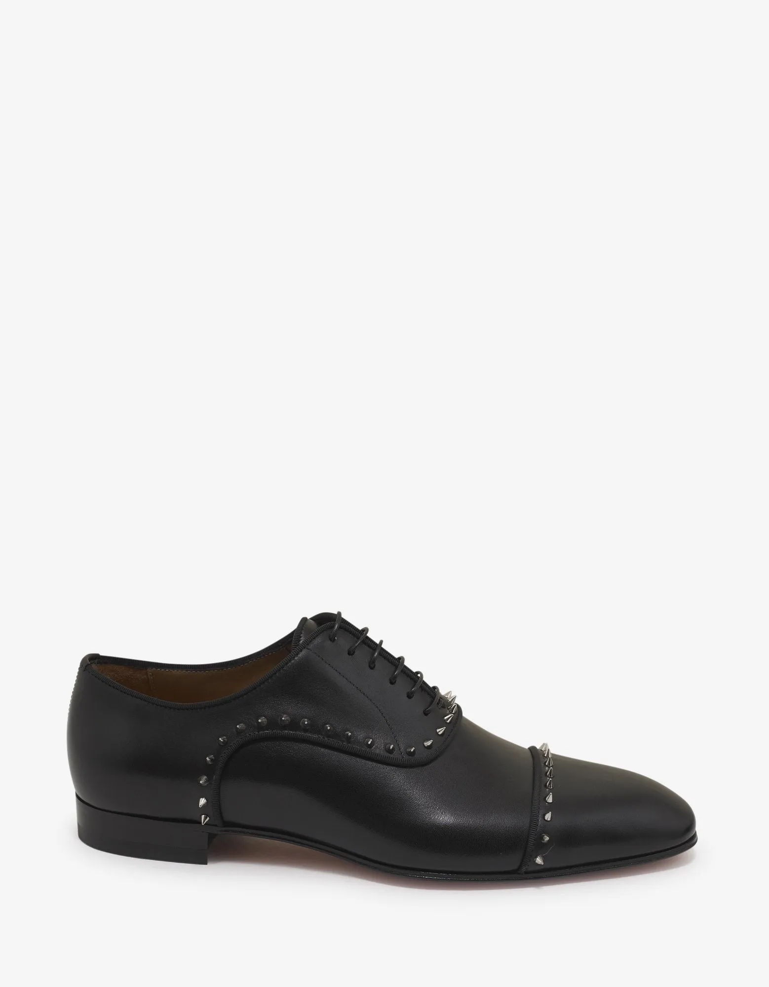 Eton Flat Black Leather Oxford Shoes