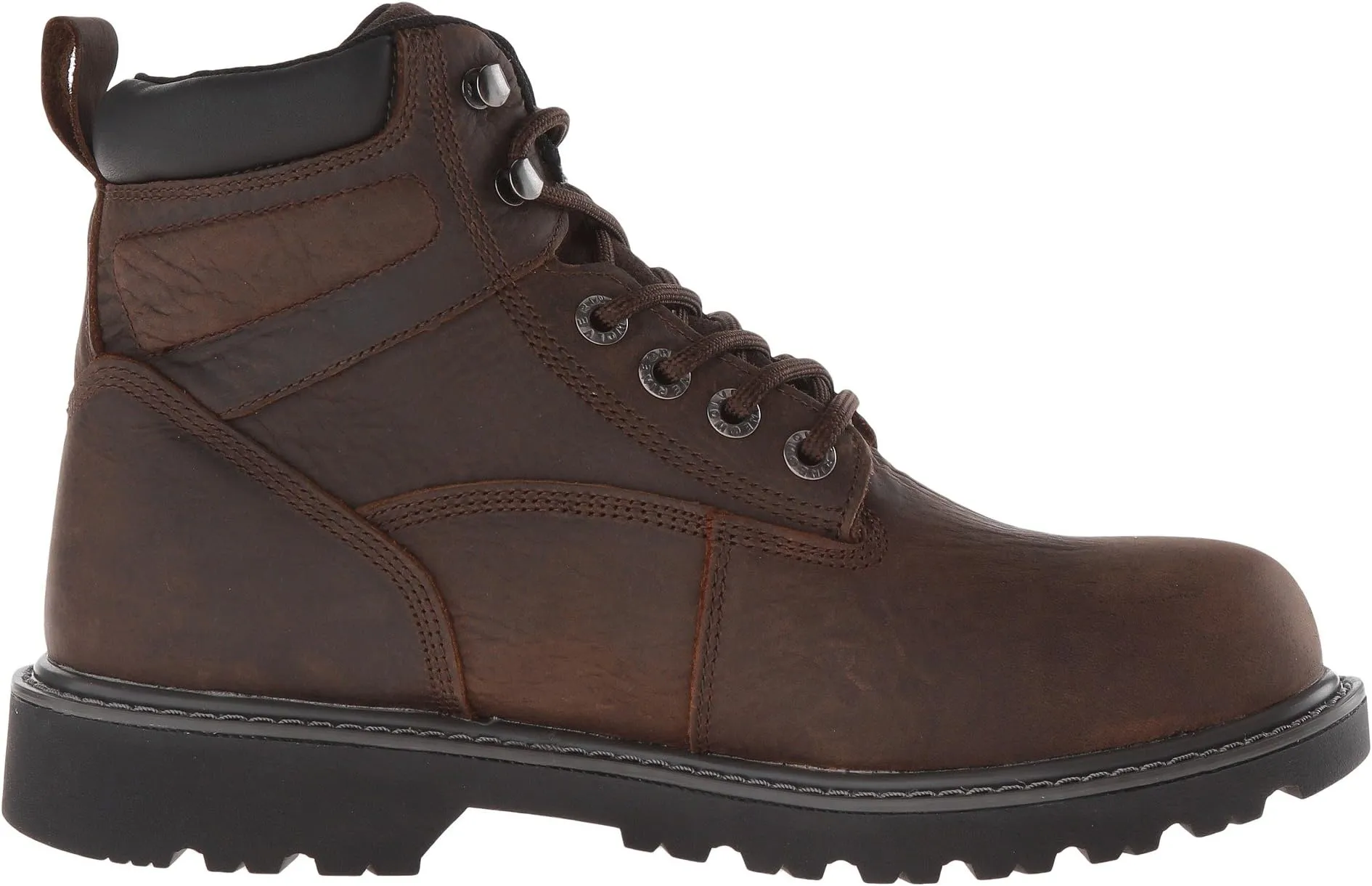 Floorhand Steel Toe Wolverine Work Shoes, Dark Brown