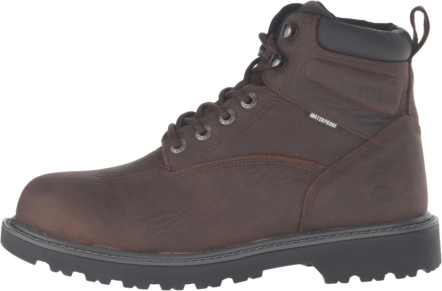 Floorhand Steel Toe Wolverine Work Shoes, Dark Brown