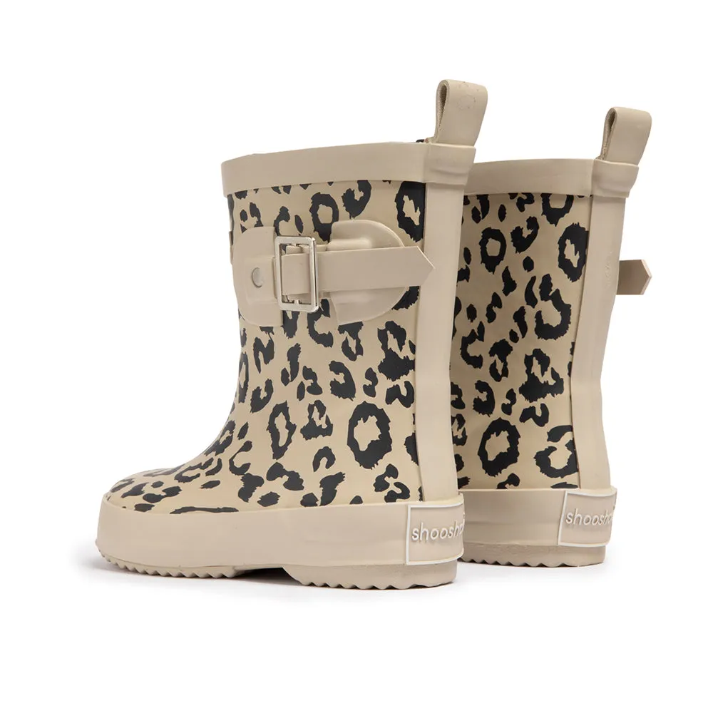 Girls Rain Boots in Leopard - Pavlova