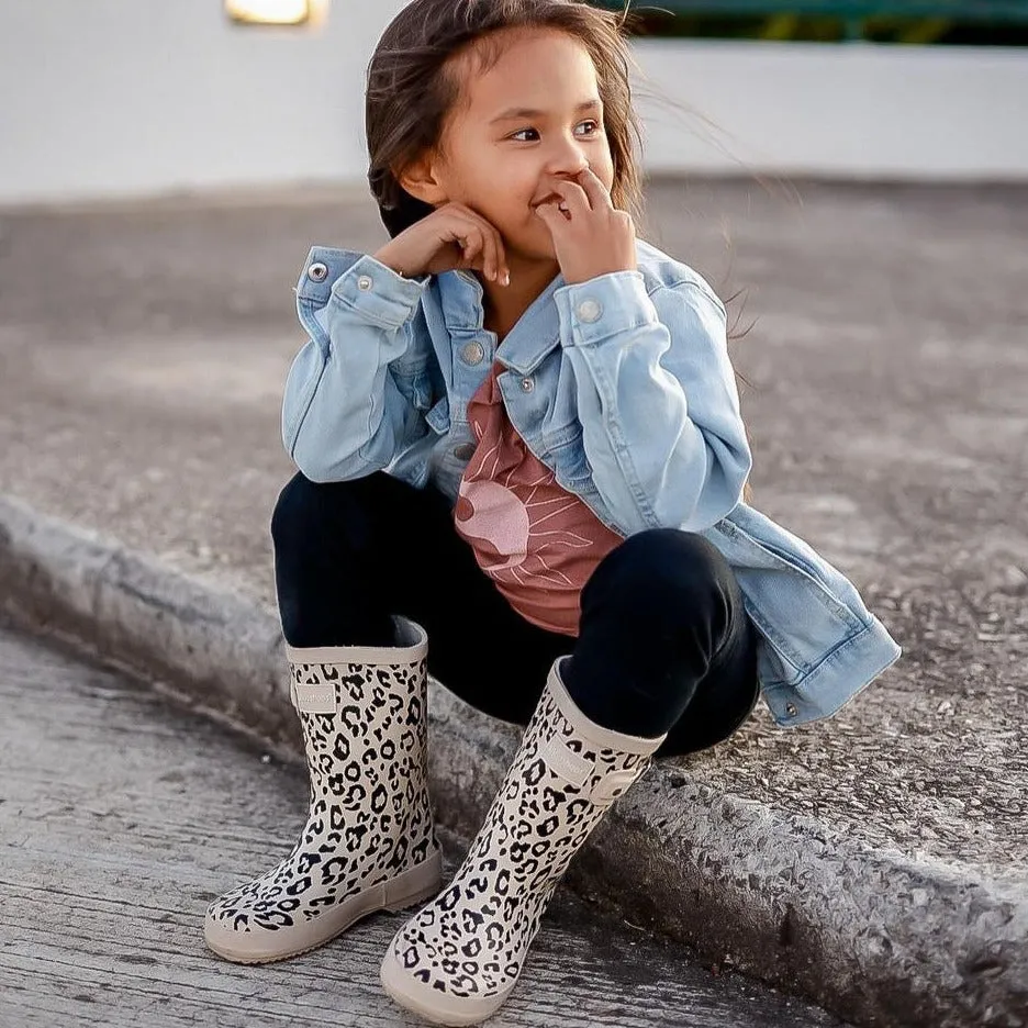 Girls Rain Boots in Leopard - Pavlova