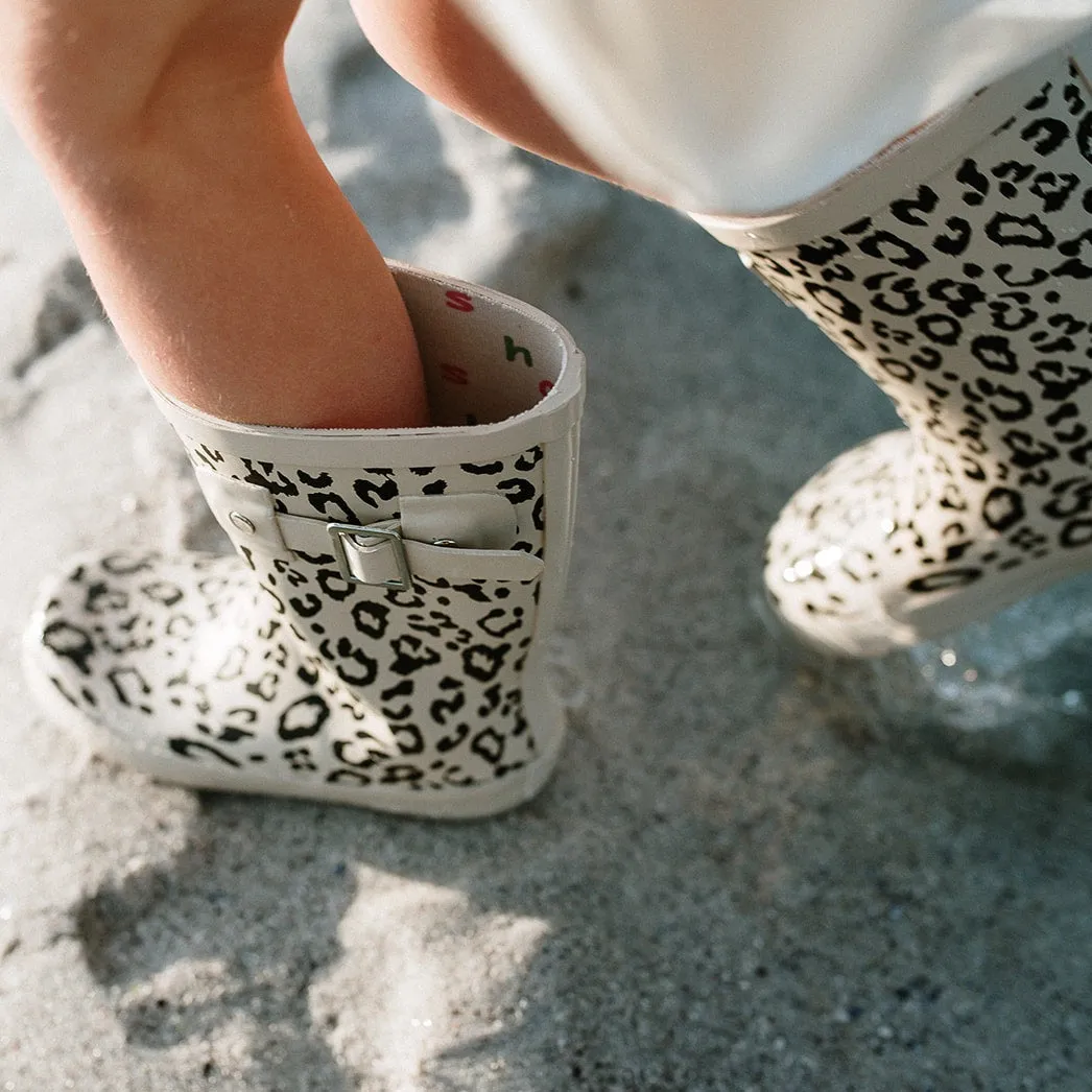 Girls Rain Boots in Leopard - Pavlova