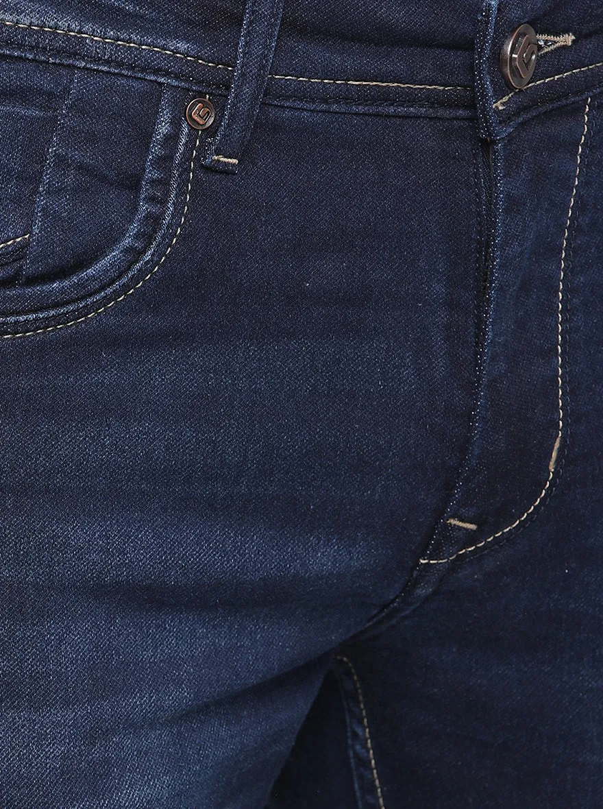 Indigo Blue Washed Narrow Fit Jeans | Greenfibre