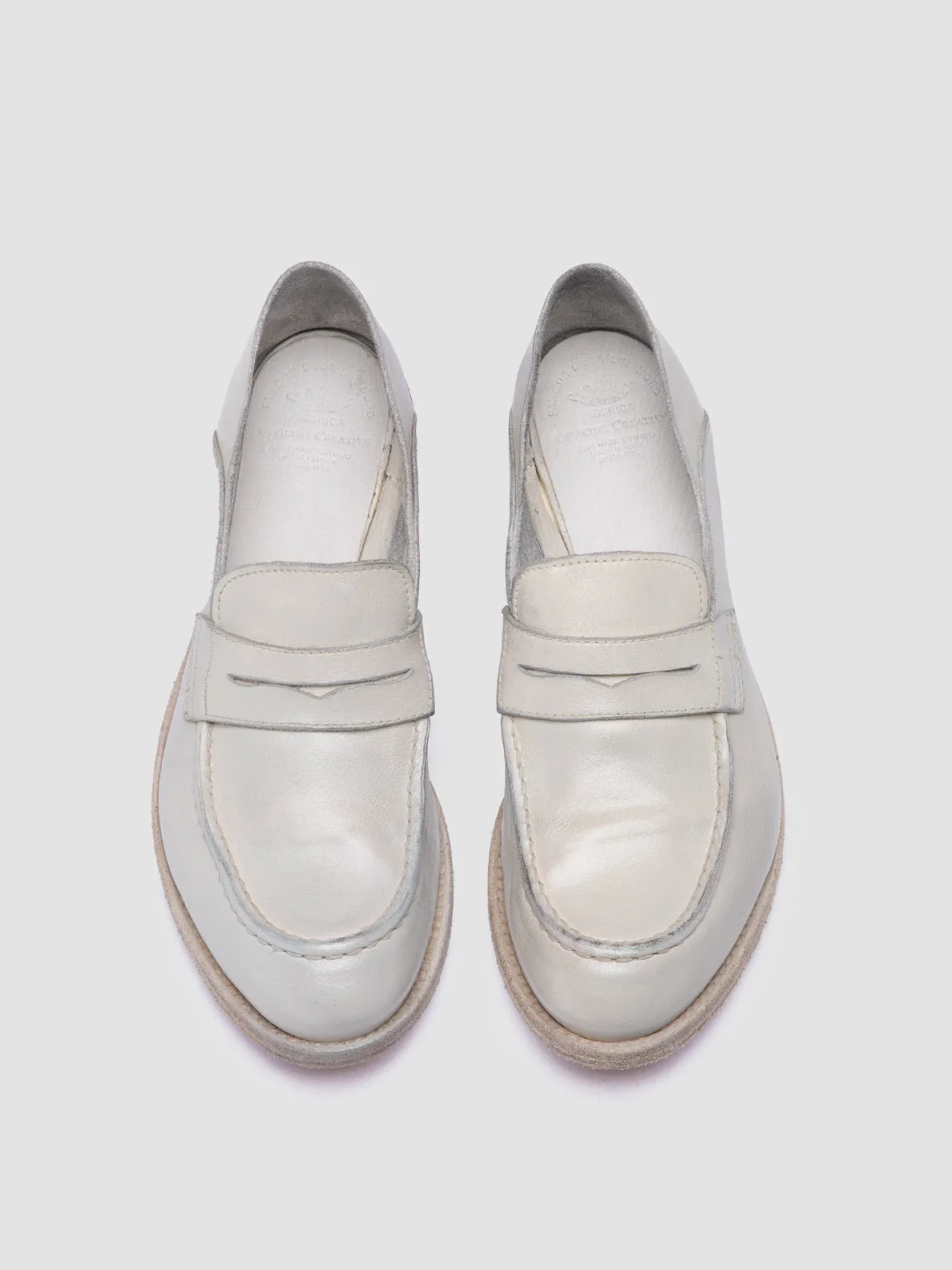 LEXIKON 516 - White Leather Loafers