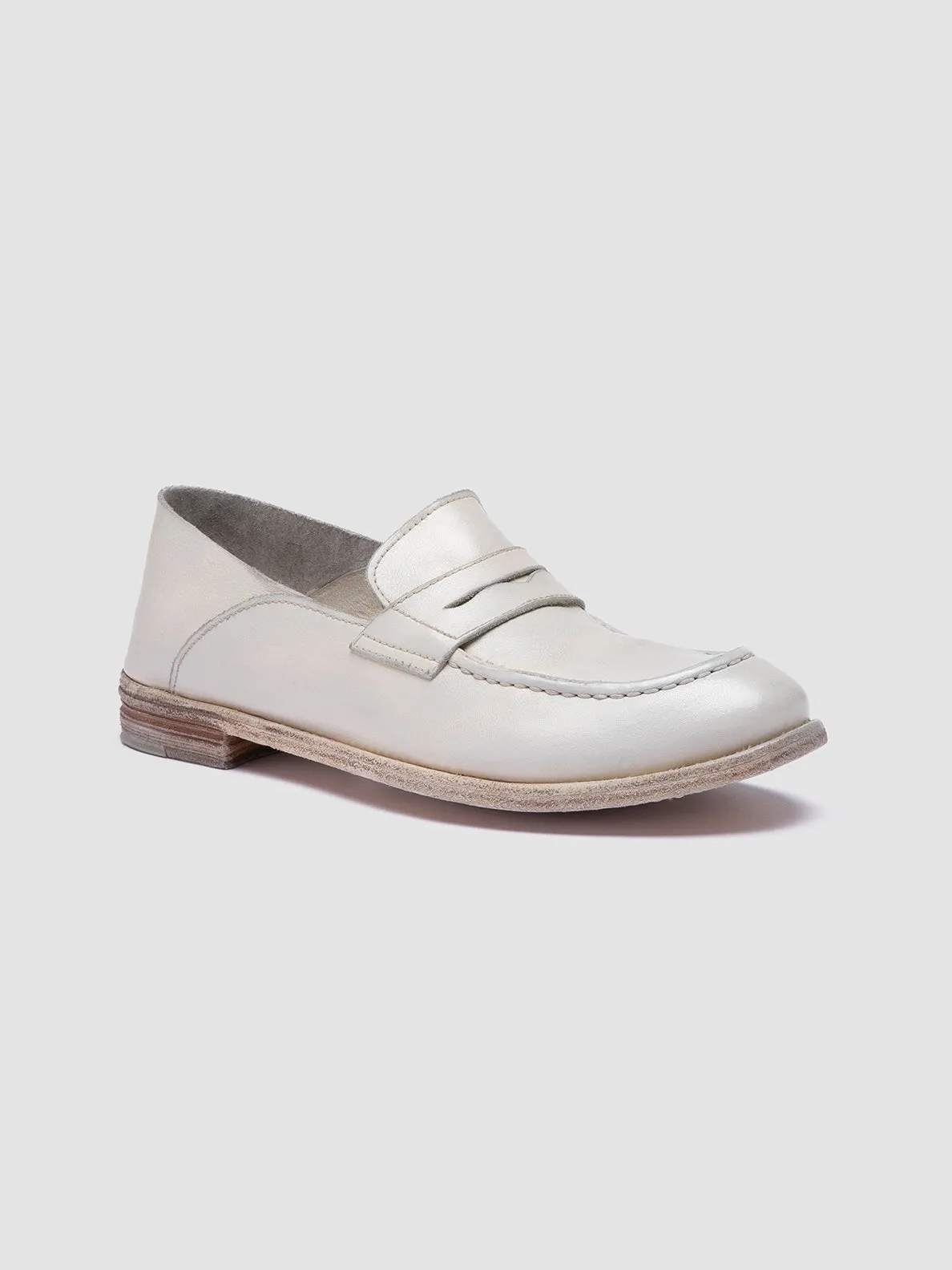 LEXIKON 516 - White Leather Loafers