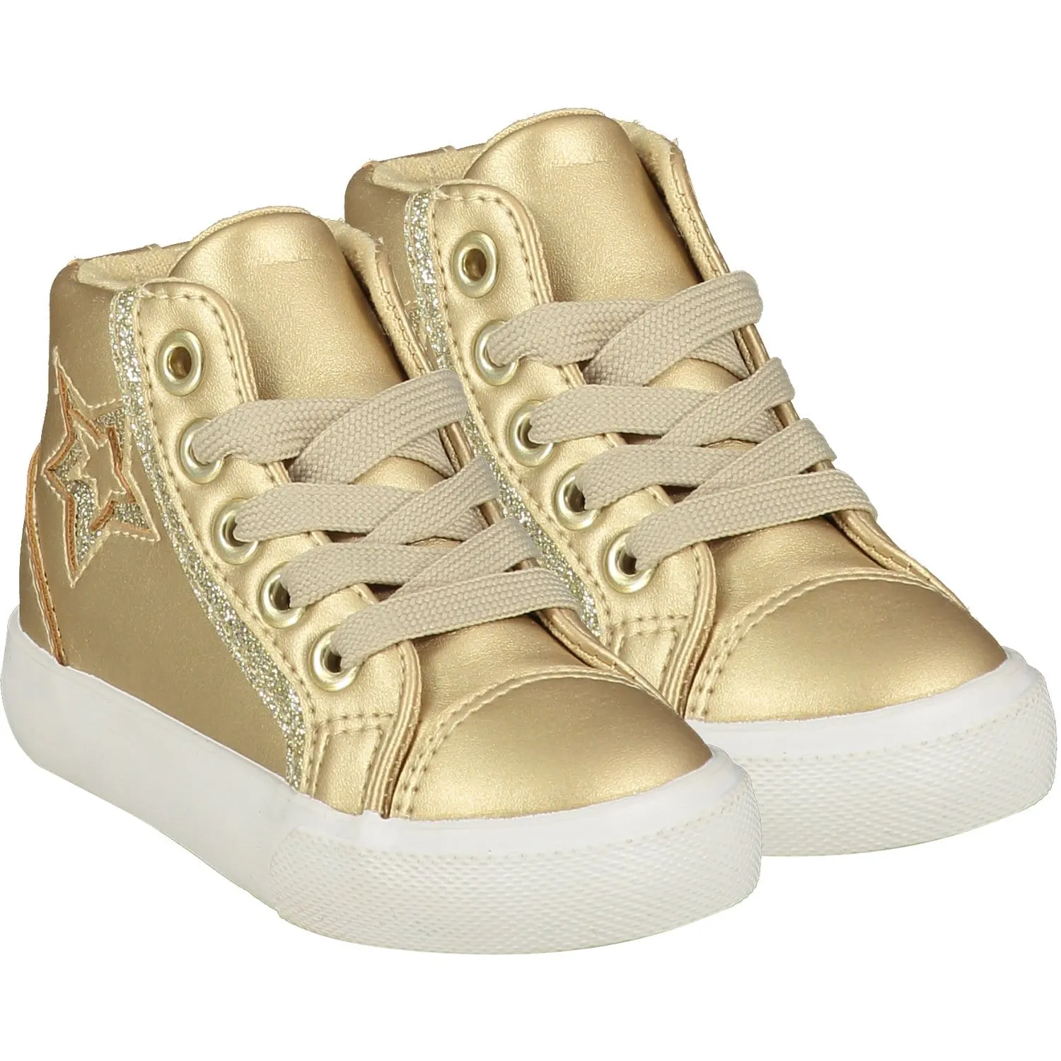 LITTLE A - Star High Tops - Gold