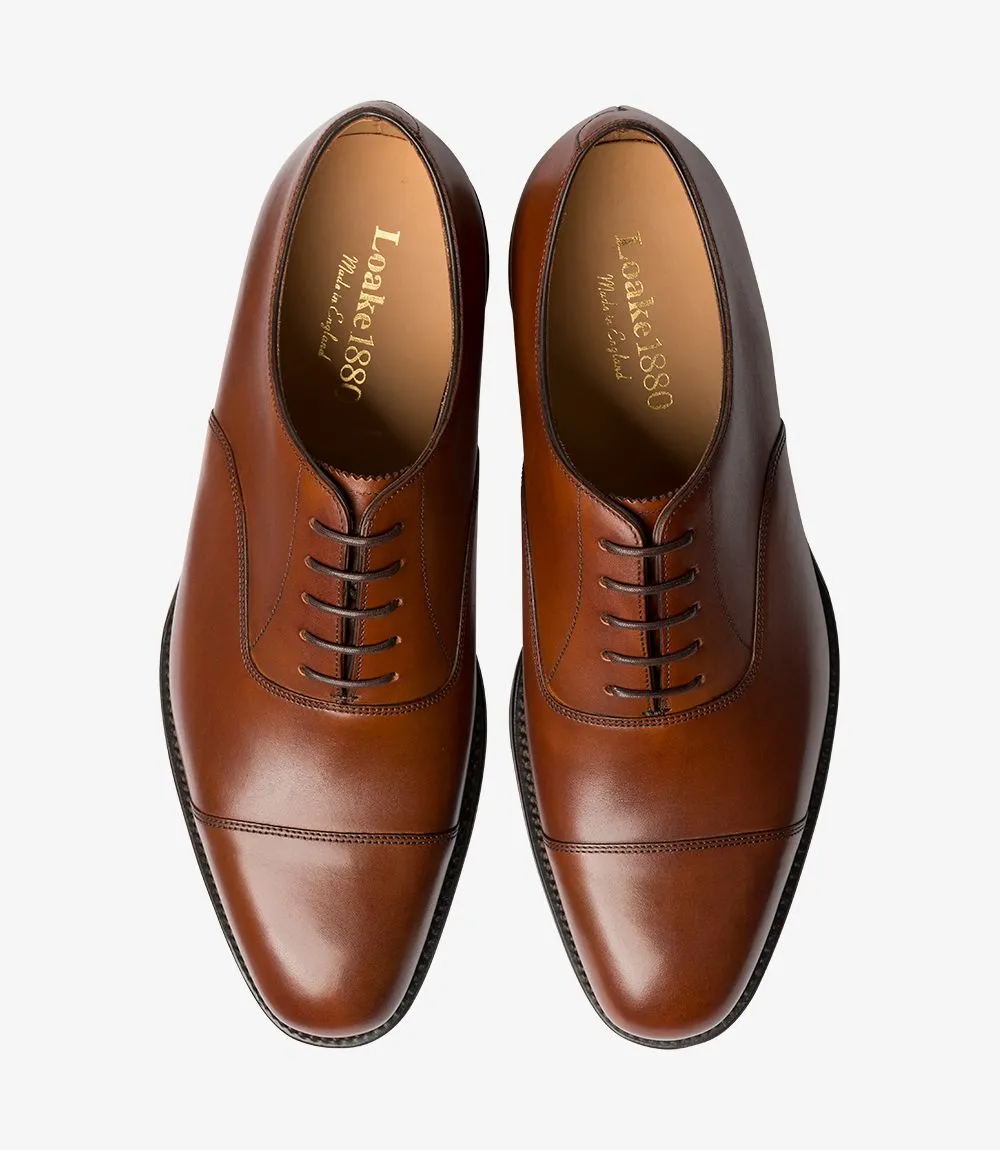 LOAKE Aldwych calf oxford shoe - Mahogany