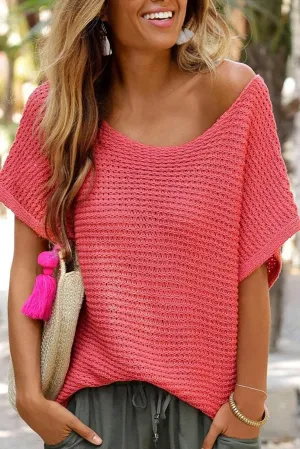 Loose Knit Dolman Sleeve Sweater