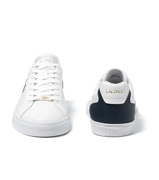 Men's Lacoste Lerond Pro Leather Trainers White/Navy