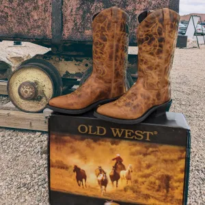 Men's Leather Boots by Old West   TBM3014