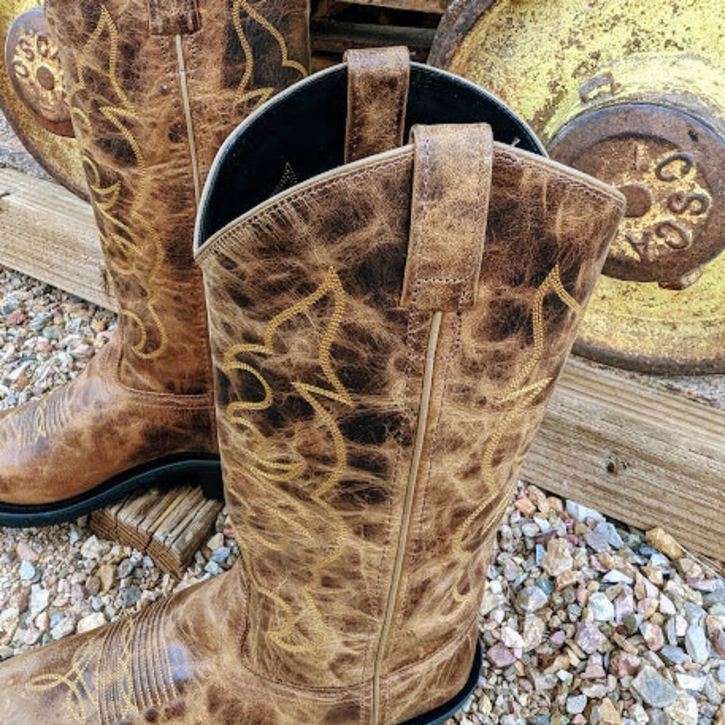 Men's Leather Boots by Old West   TBM3014