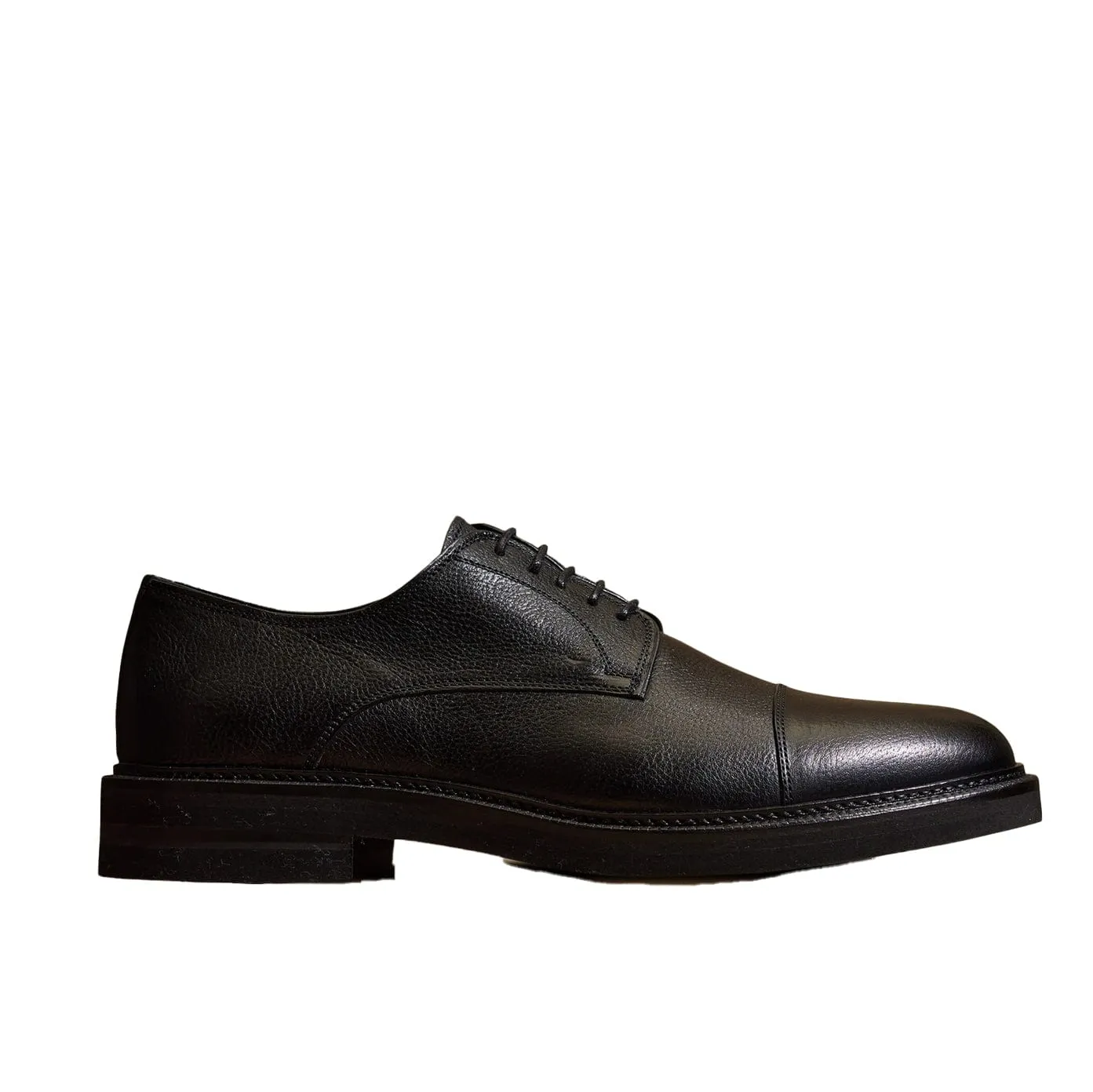 Men's Leather Classic Cap-Toe Oxford Shoes