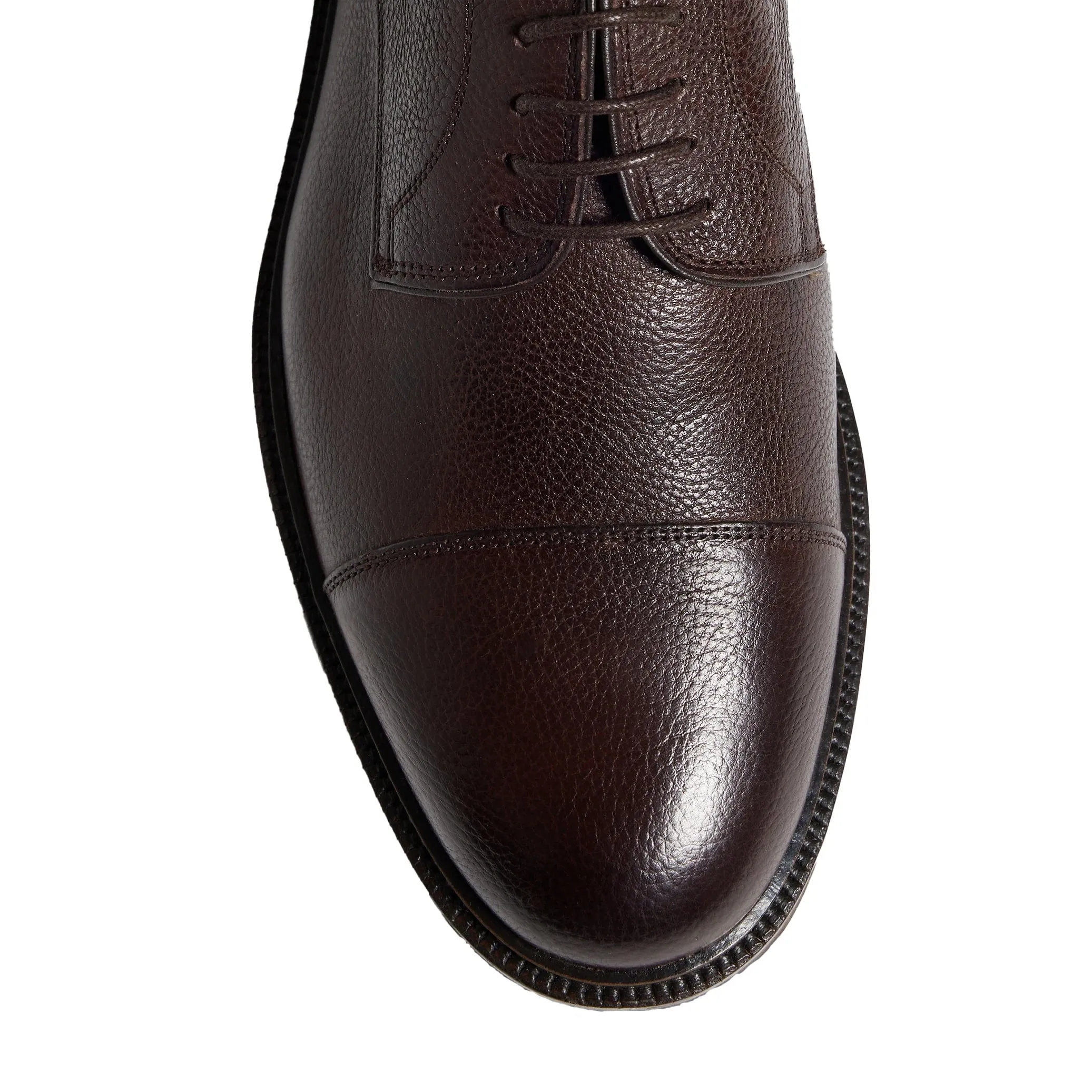 Men's Leather Classic Cap-Toe Oxford Shoes