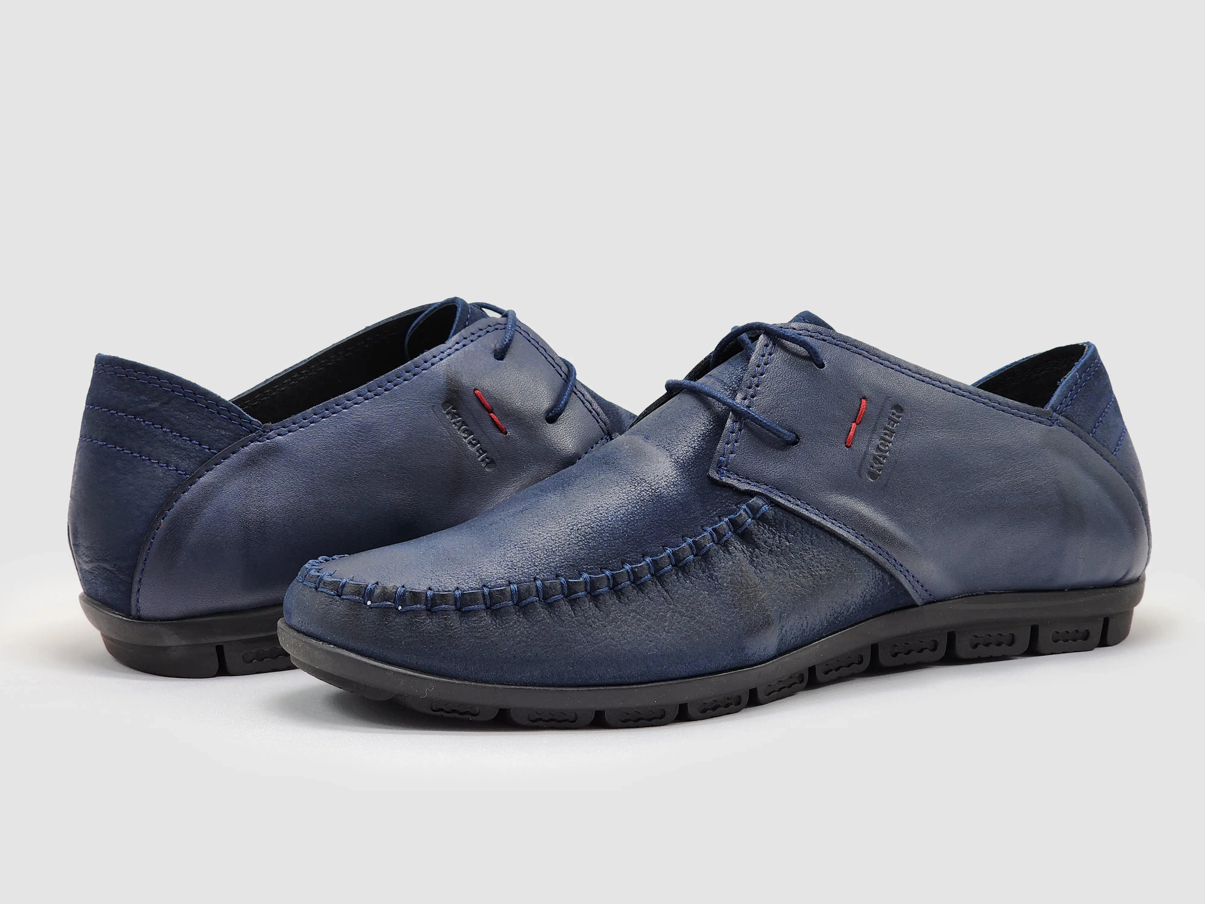 Men's Reliable Leather Shoes - Navy