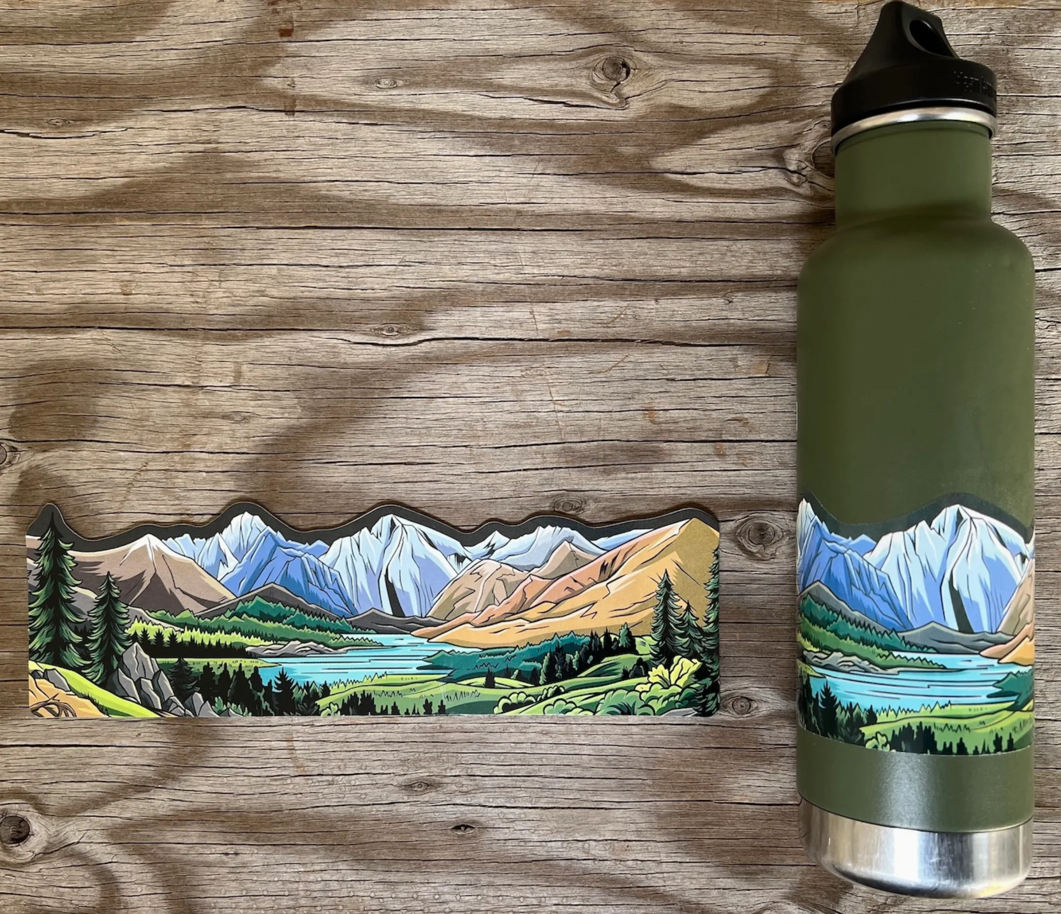 Mountain Hiking Sticker Wrap