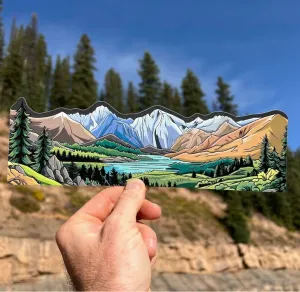 Mountain Hiking Sticker Wrap