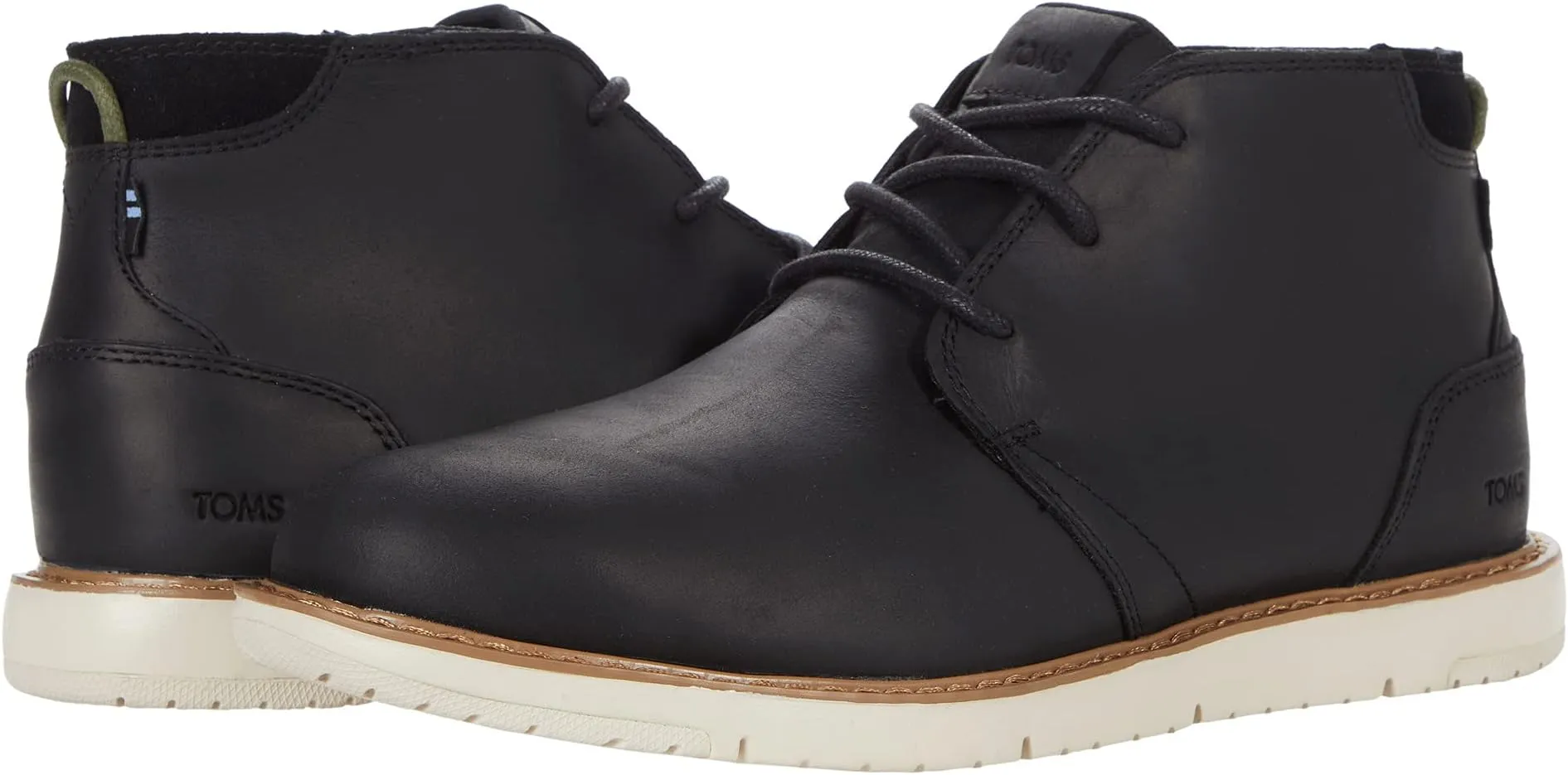 Navi TOMS Boots, Water Resistant Black Leather