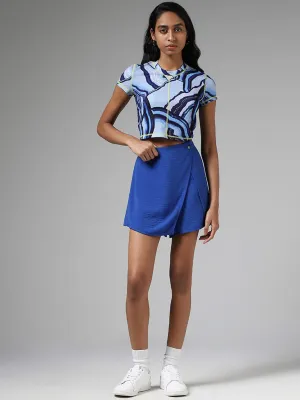 Nuon Solid Cobalt Blue Skirt