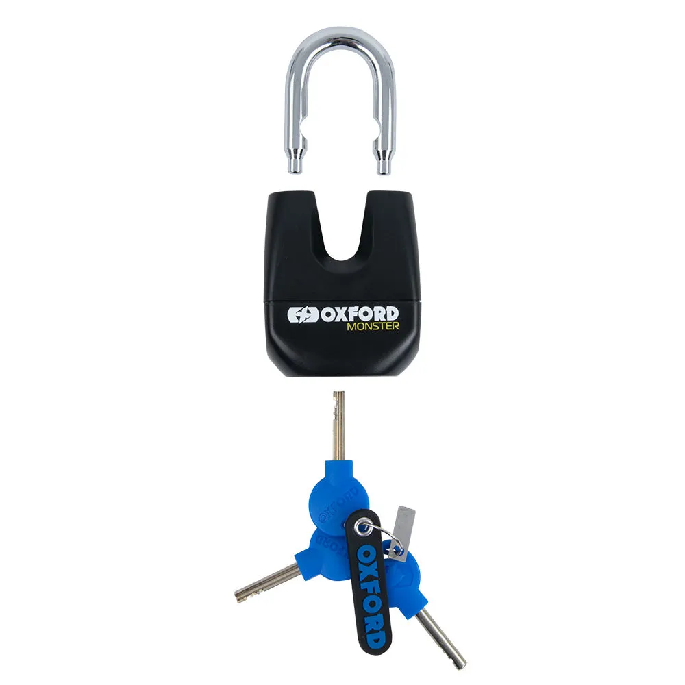 Oxford Monster 12mm 1.5m Square Chain & Padlock Motorcycle