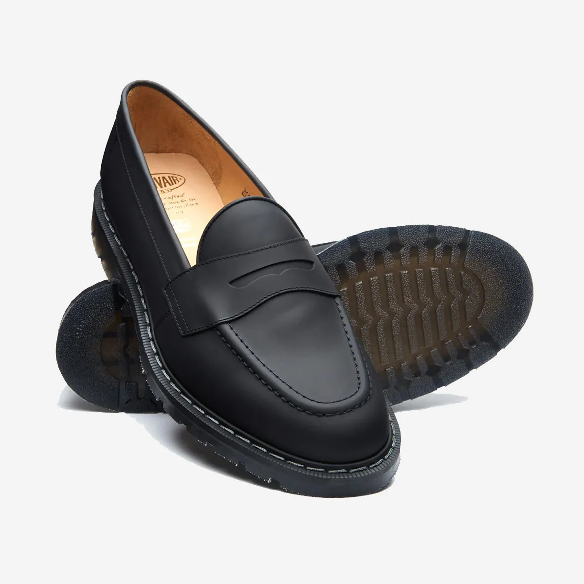 Penny Loafer - Black Greasy