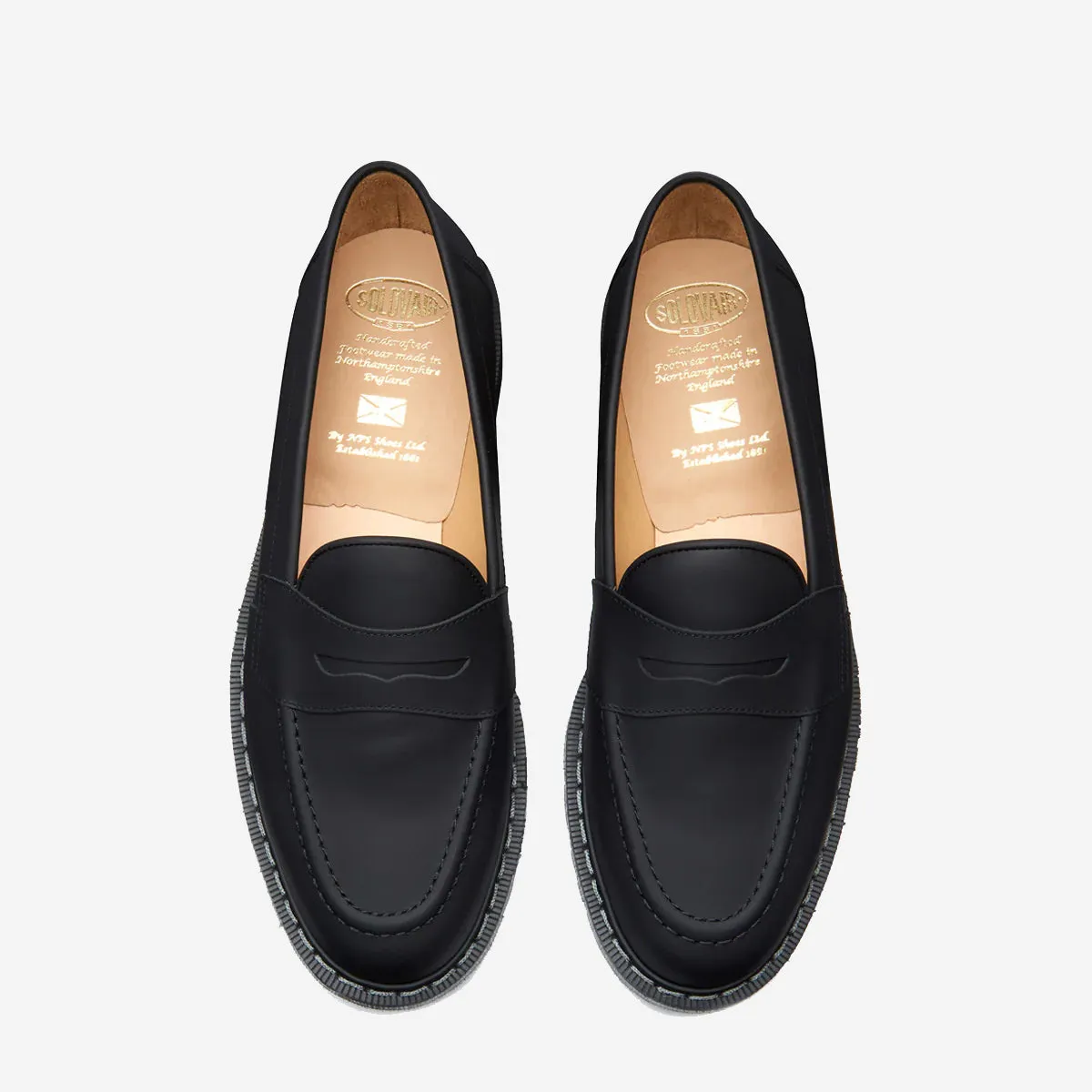 Penny Loafer - Black Greasy