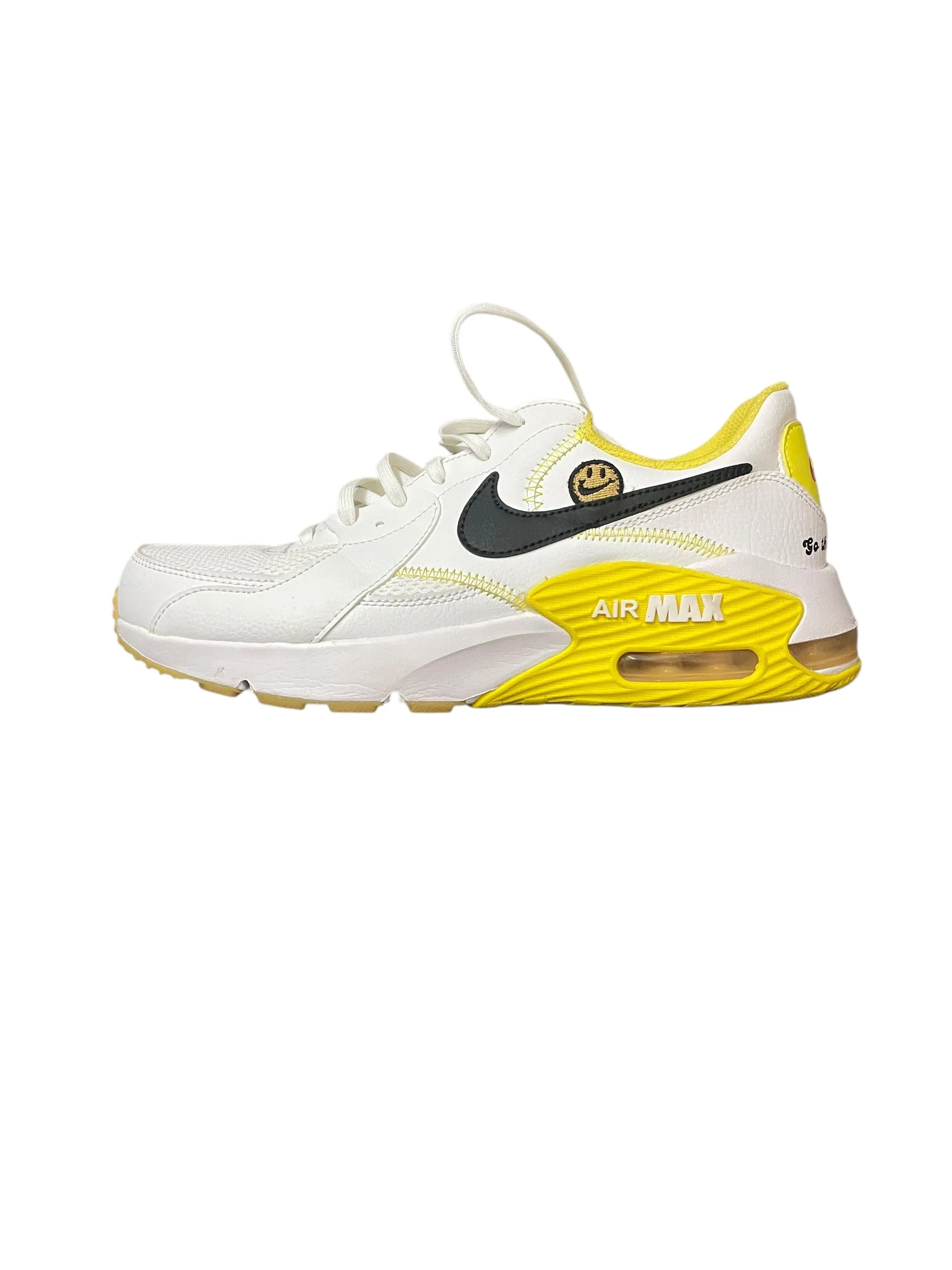 Shoes Athletic By Nike Apparel In White & Yellow, Size: 10