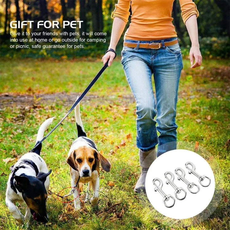 Stainless Steel Swivel Single Hook Pet Leash Hook, Specification: 80mm