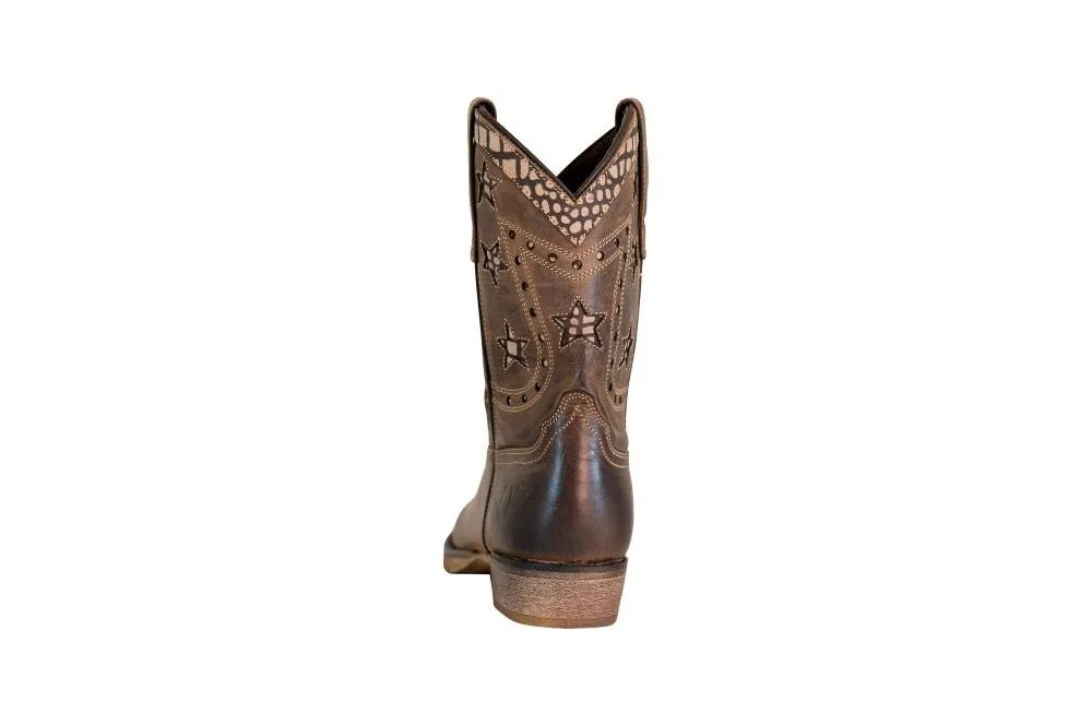 TuffRider Children Rocky Mountain Star Snake Printed Square Toe Western Boots