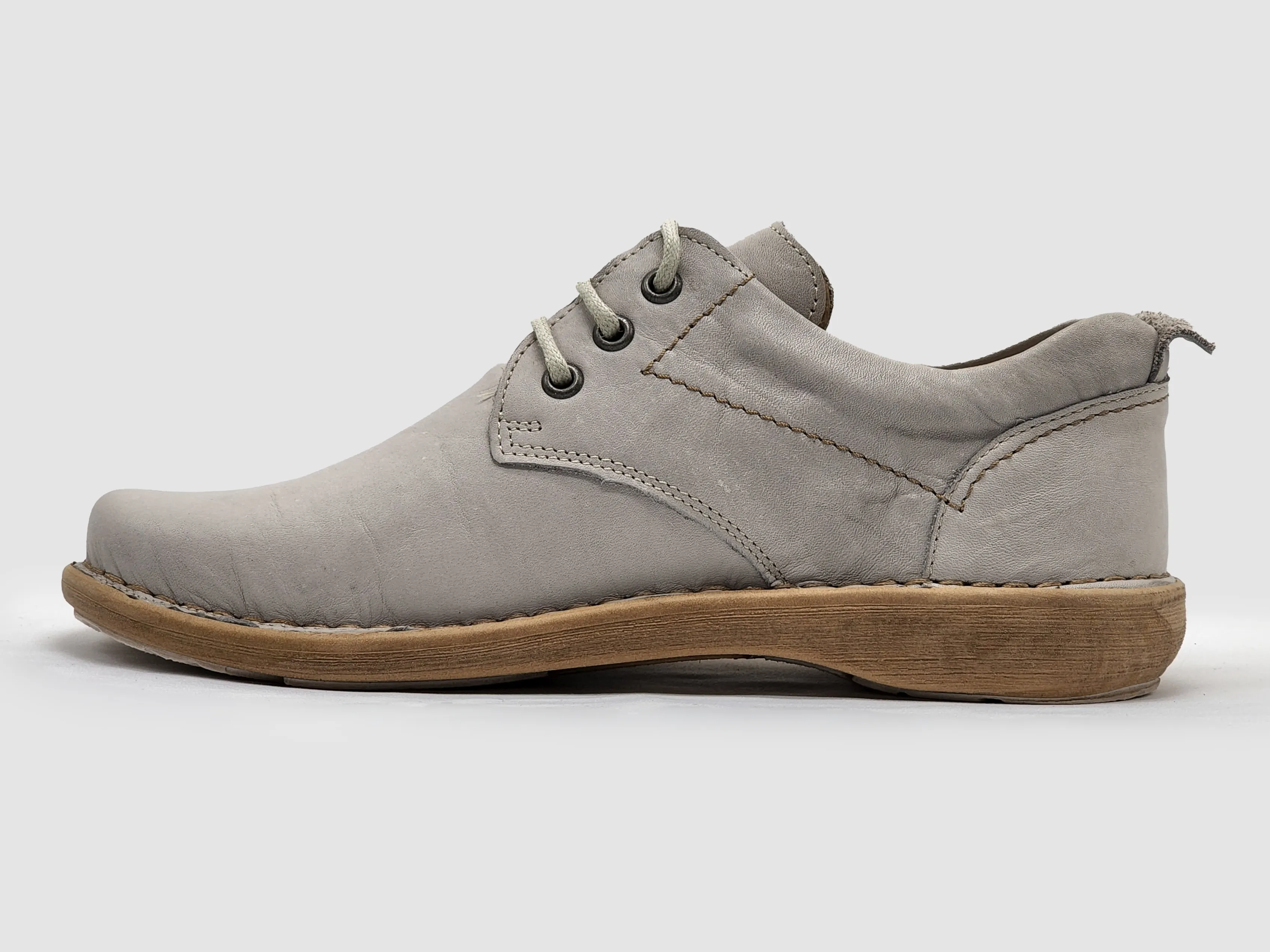 Women's Old-Fashioned Leather Shoes - Grey